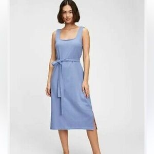 GAP Cotton Midi Dress with Tie-Belt